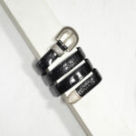 2,5cm BLACK COWBOY MOCK CROC BELT