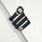 2,5cm BLACK COWBOY NUBUCK BELT