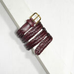 3,0cm CLASSIC WOVEN BURGUNDY BELT