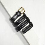 3,0cm CLASSIC WOVEN BLACK BELT