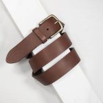 3,5 cm TAN BULL GRAINED CALF CASUAL BELT