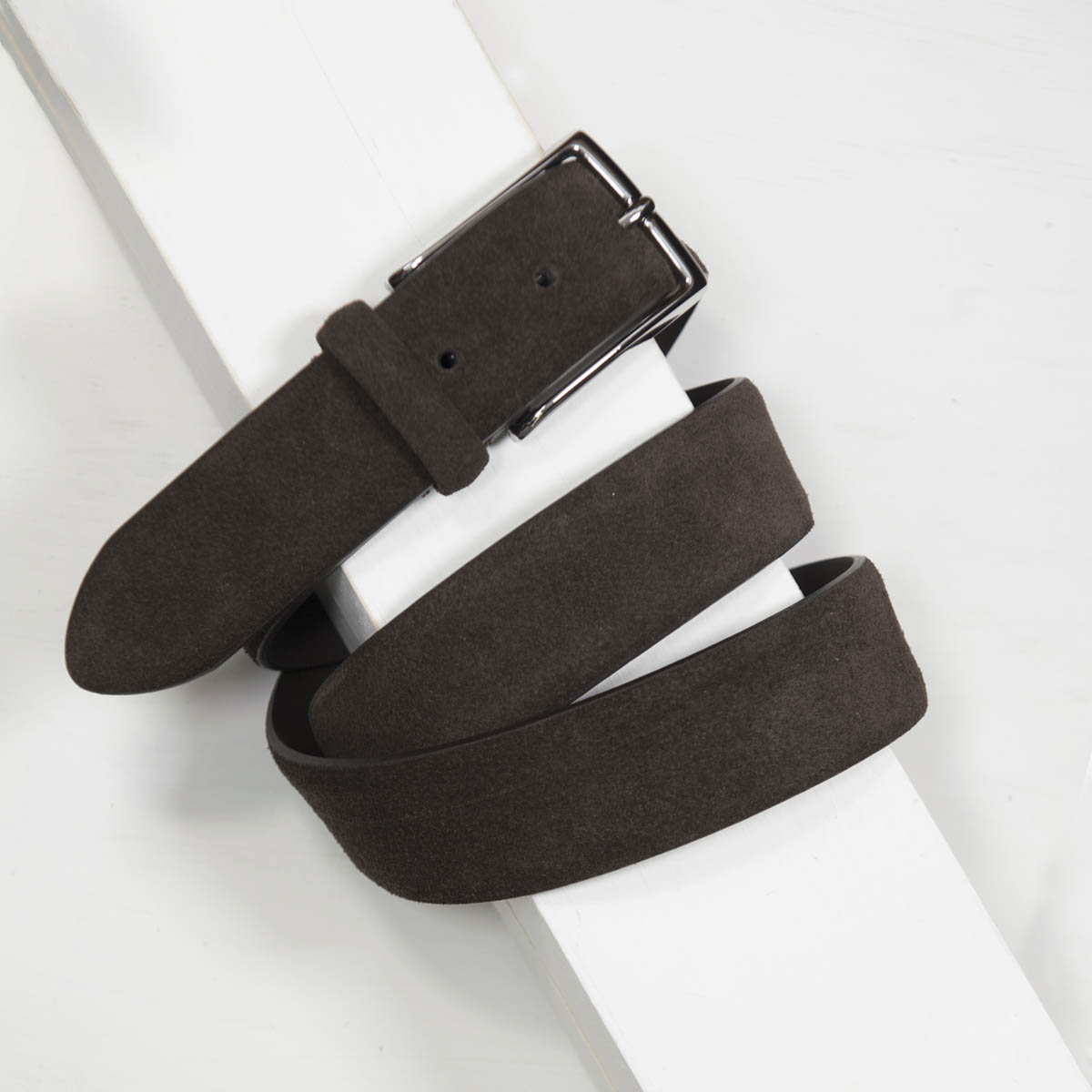 3,5 cm CLASSIC SUEDE BROWN BELT