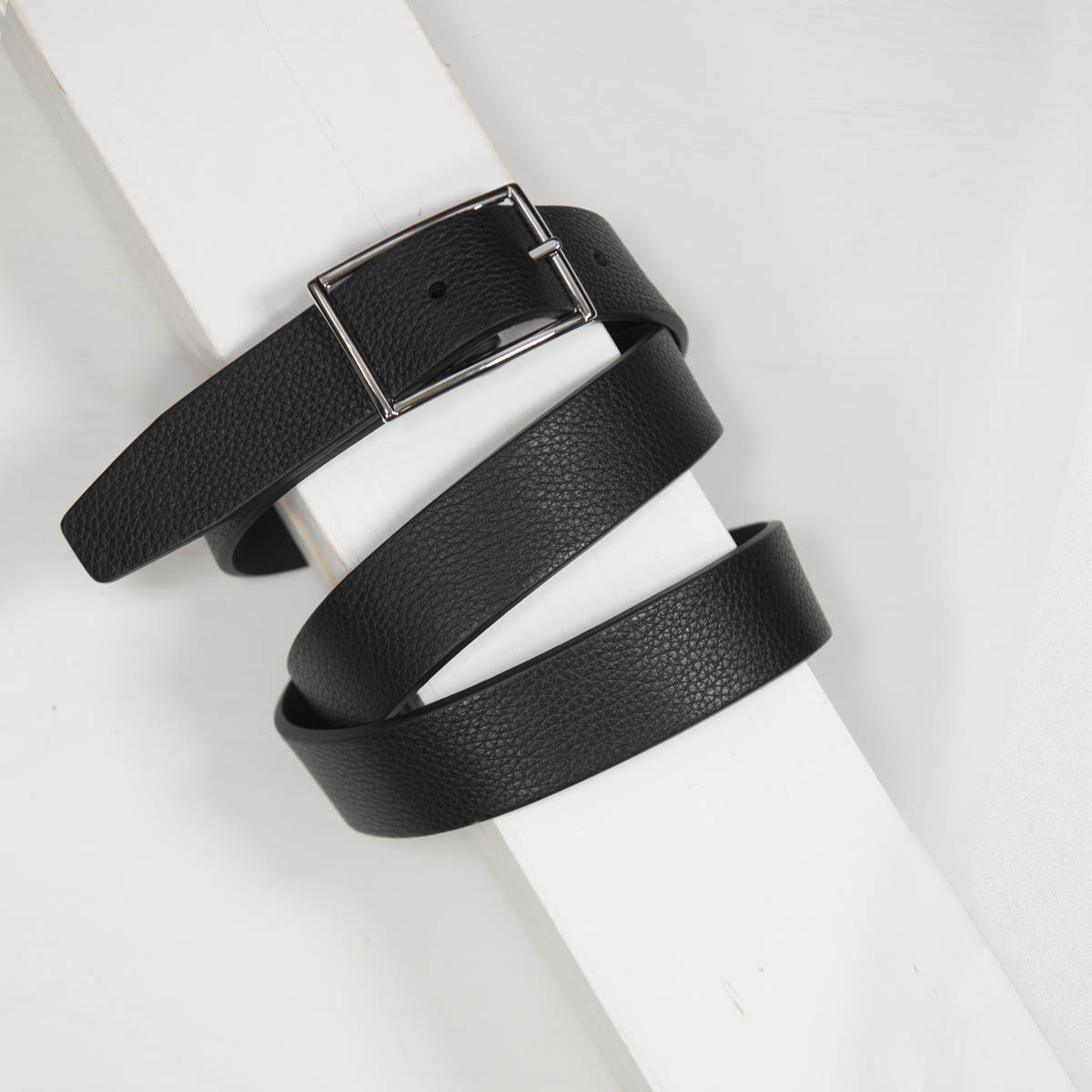 3,0 cm REVERSIBLE GRAINED LEATHER CALF BELT