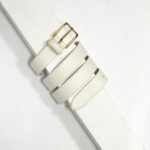 3,0 cm OFF WHITE GRAINED LEATHER BELT