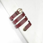 2,5cm BURGUNDY MODERN COWBOY BELT