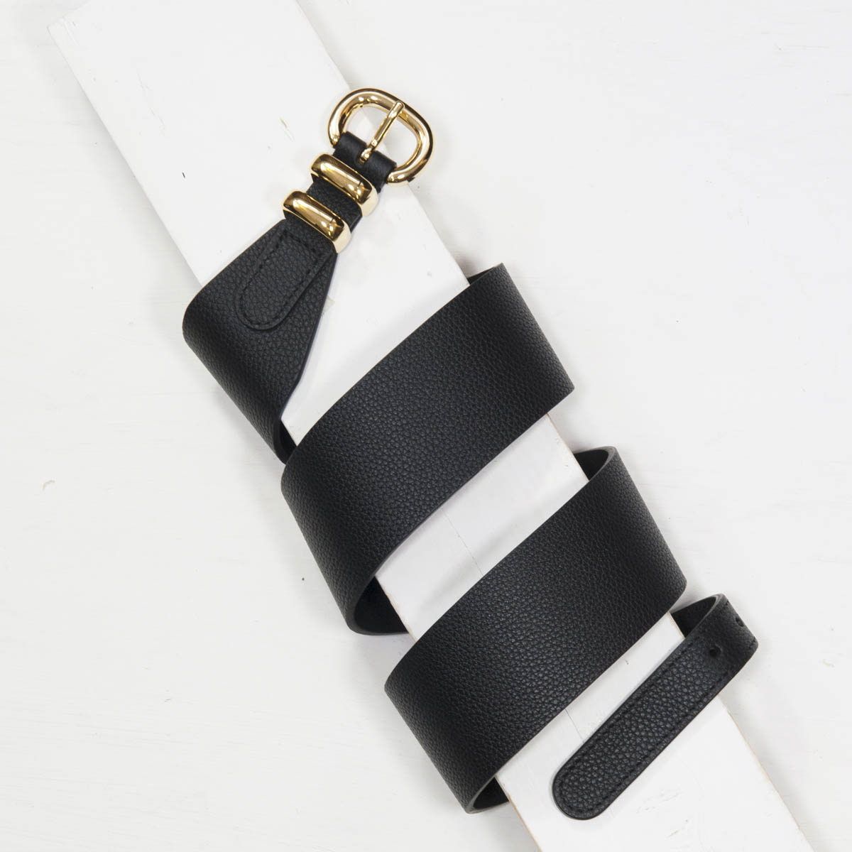 5,0 - 2,0 cm BLACK OVERSIZED WAIST BELT