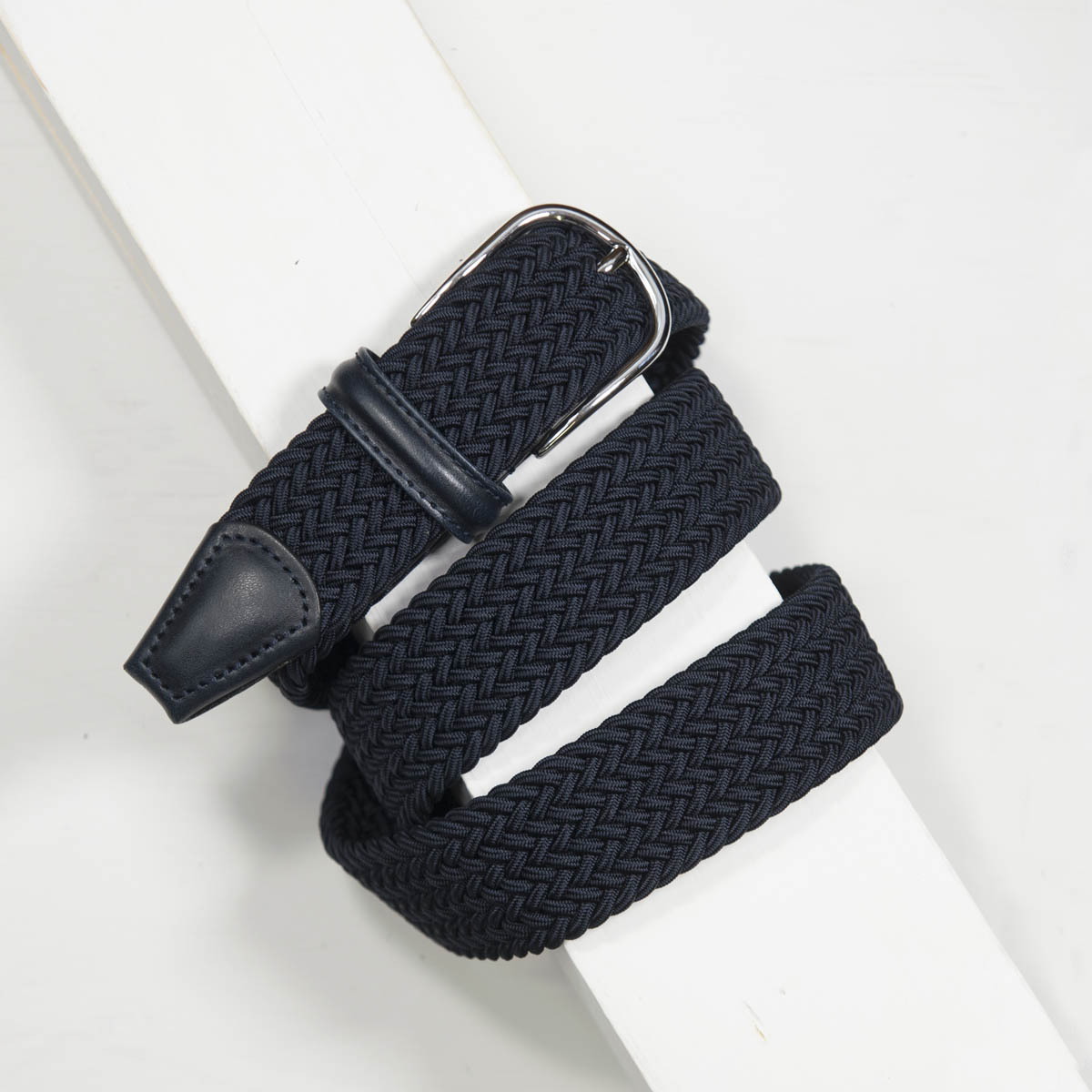 3,5 cm CLASSIC NAVY ELASTIC WOVEN BELT