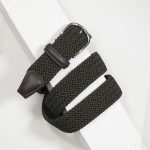 3,5 cm CLASSIC OLIVE ELASTIC WOVEN BELT