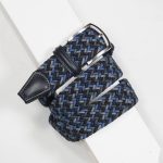 3,5 cm CLASSIC MULTI COLOUR ELASTIC WOVEN BELT NAVY/BLACK/GREY/BLUE