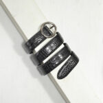3,0 cm GREY NAPPA LEATHER BELT